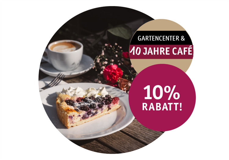 10 Jahre Café mit 10% Rabatt